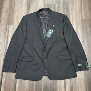 Lauren Ralph Lauren Suit Jacket Mens 46R Black Lattimore Classic Fit Vented Wool